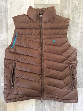 Volcom Vest Mens Retro Puffer Full Zip Nylon Pockets Outdoors Sleeveless Sz S